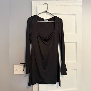 Princess Polly Elegant Black Long Sleeve Dress